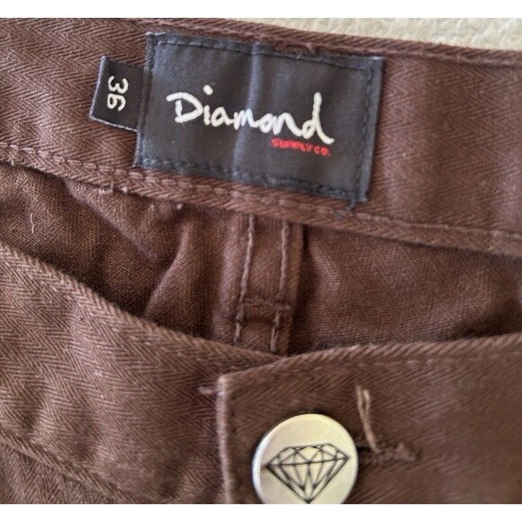Diamond Supply Co Sunrise Pants Size 36x31 Brown Chino Streetwear - Picture 5 of 10